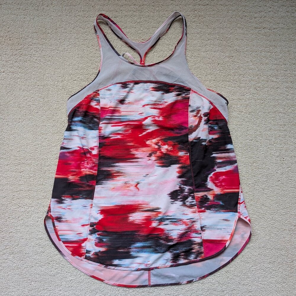 EUC Lululemon 5 mile singlet Pigment Wind Duck Sauce Multi Women's 6 8 tank top